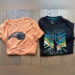 Boys Basketball Athletic T-shirt Bundle, Size 14: Orange, Black